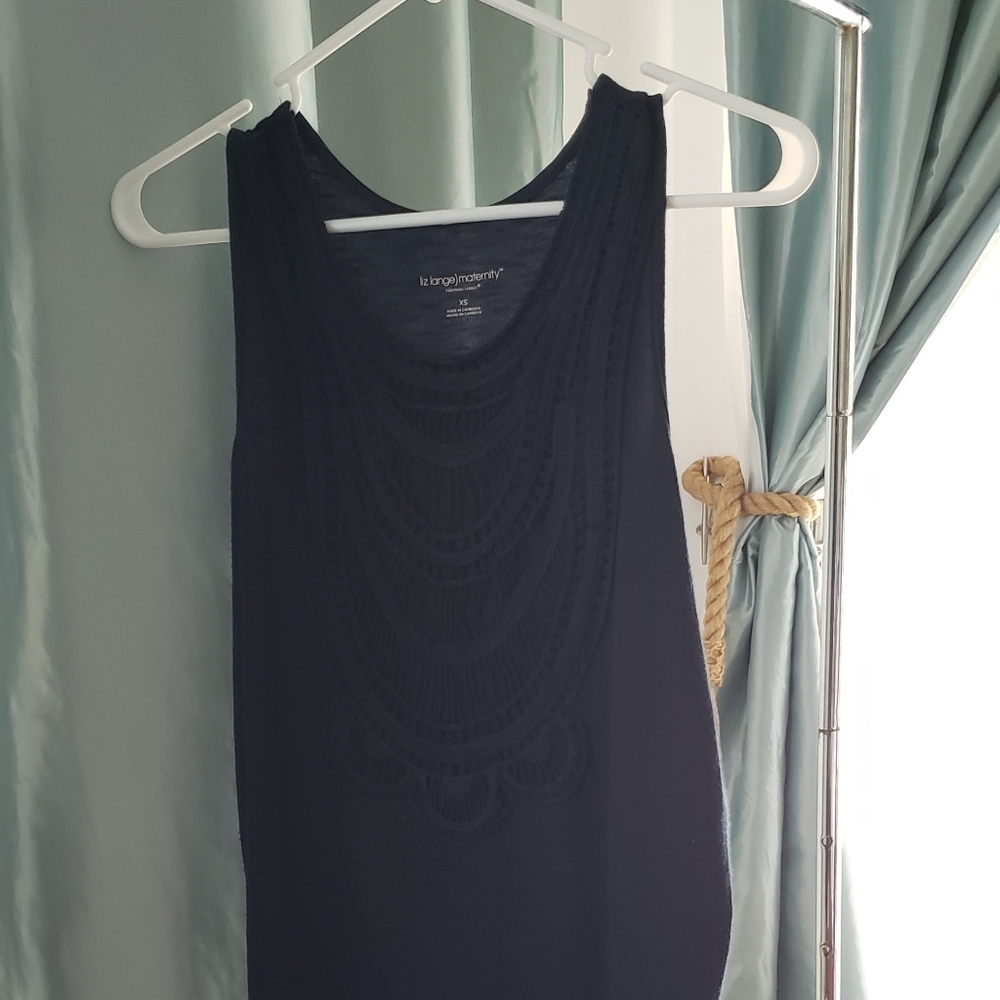 Navy blue maternity dress